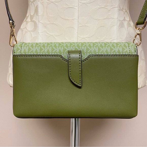 NWT Michael Kors Jet Set Small Two-Tone Logo Smartphone Crossbody - Picture 7 of 11